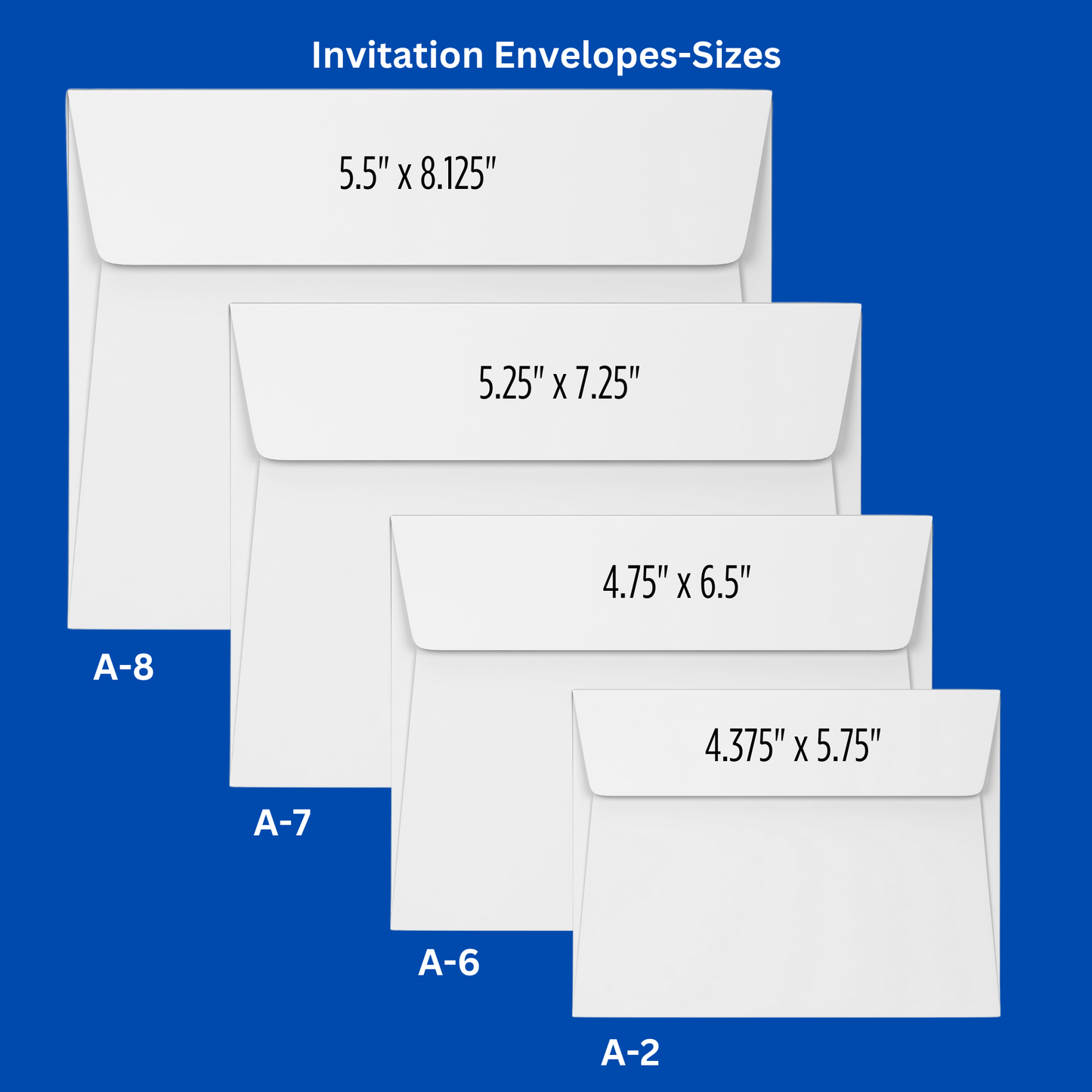 Announcement Envelopes size chart